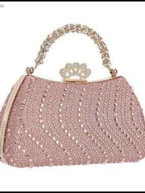 Rhinestone Evening Bag Glitter Clutch Purse Women Sparkly Handbag Chain